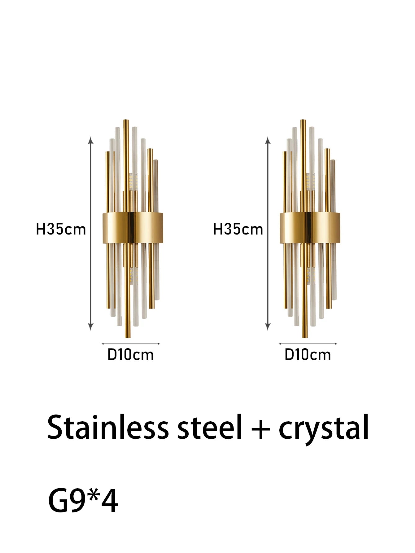 Modern Gold/Black luxury crystals Wall Sconce Lights,lustre hotel,Hallways,Bedrooms other Home Decor,Outdoor indoor night light