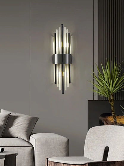 Modern Gold/Black luxury crystals Wall Sconce Lights,lustre hotel,Hallways,Bedrooms other Home Decor,Outdoor indoor night light