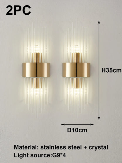 Modern Gold/Black luxury crystals Wall Sconce Lights,lustre hotel,Hallways,Bedrooms other Home Decor,Outdoor indoor night light