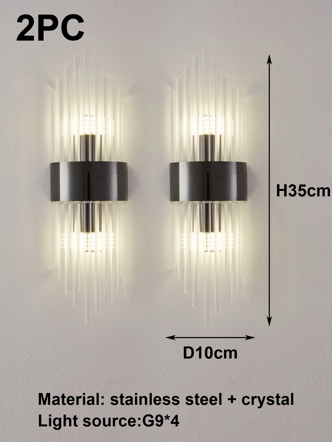 Modern Gold/Black luxury crystals Wall Sconce Lights,lustre hotel,Hallways,Bedrooms other Home Decor,Outdoor indoor night light