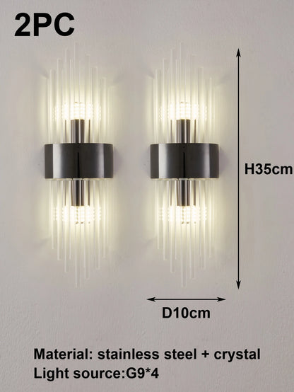 Modern Gold/Black luxury crystals Wall Sconce Lights,lustre hotel,Hallways,Bedrooms other Home Decor,Outdoor indoor night light