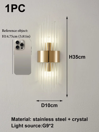 Modern Gold/Black luxury crystals Wall Sconce Lights,lustre hotel,Hallways,Bedrooms other Home Decor,Outdoor indoor night light