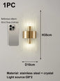 Modern Gold/Black luxury crystals Wall Sconce Lights,lustre hotel,Hallways,Bedrooms other Home Decor,Outdoor indoor night light